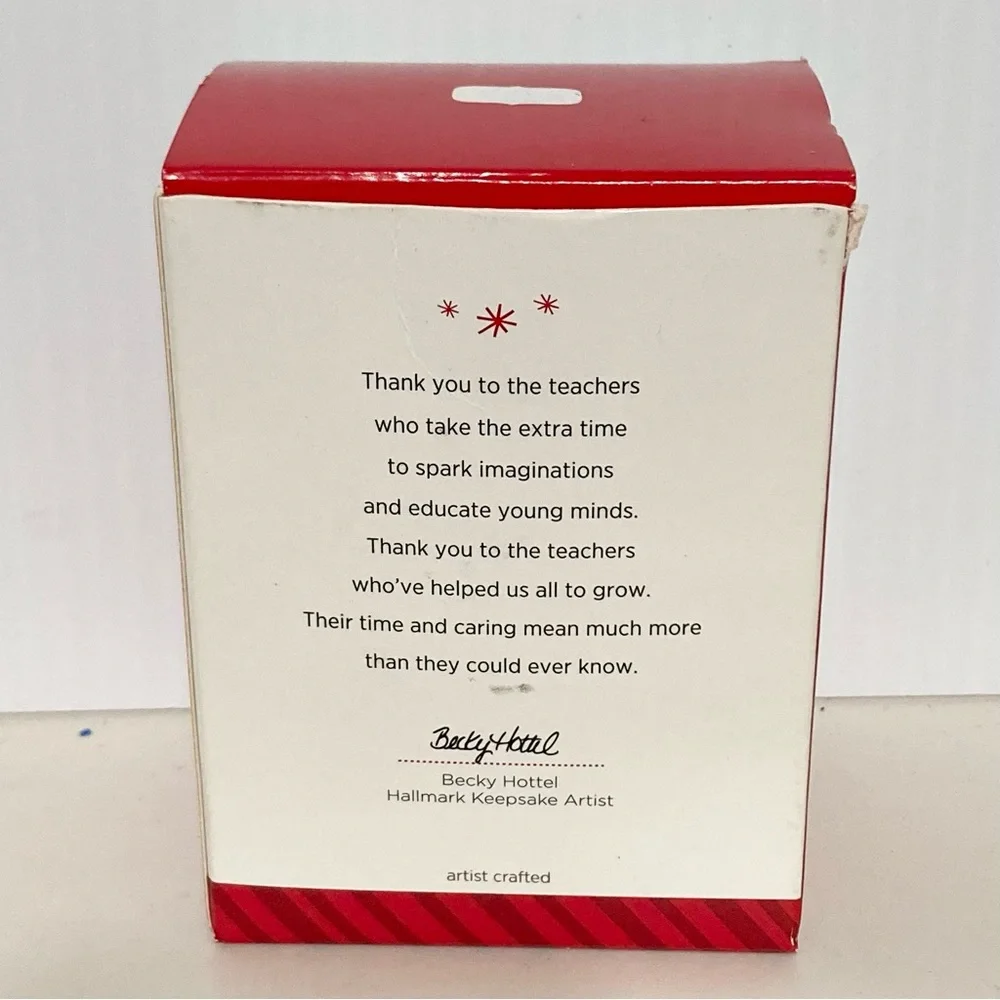 HALLMARK Christmas Holiday TEACHER Appreciation Ornament Teachers Help Us Grow